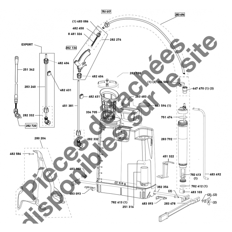 Pulvérisateur Jardin à dos à pression entretenue COSMOS 18 PRO - 18L -  BERTHOUD