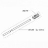 Allonge de lance aluminium de 40cm pour poignée FUSO / PROFILE - BERTHOUD