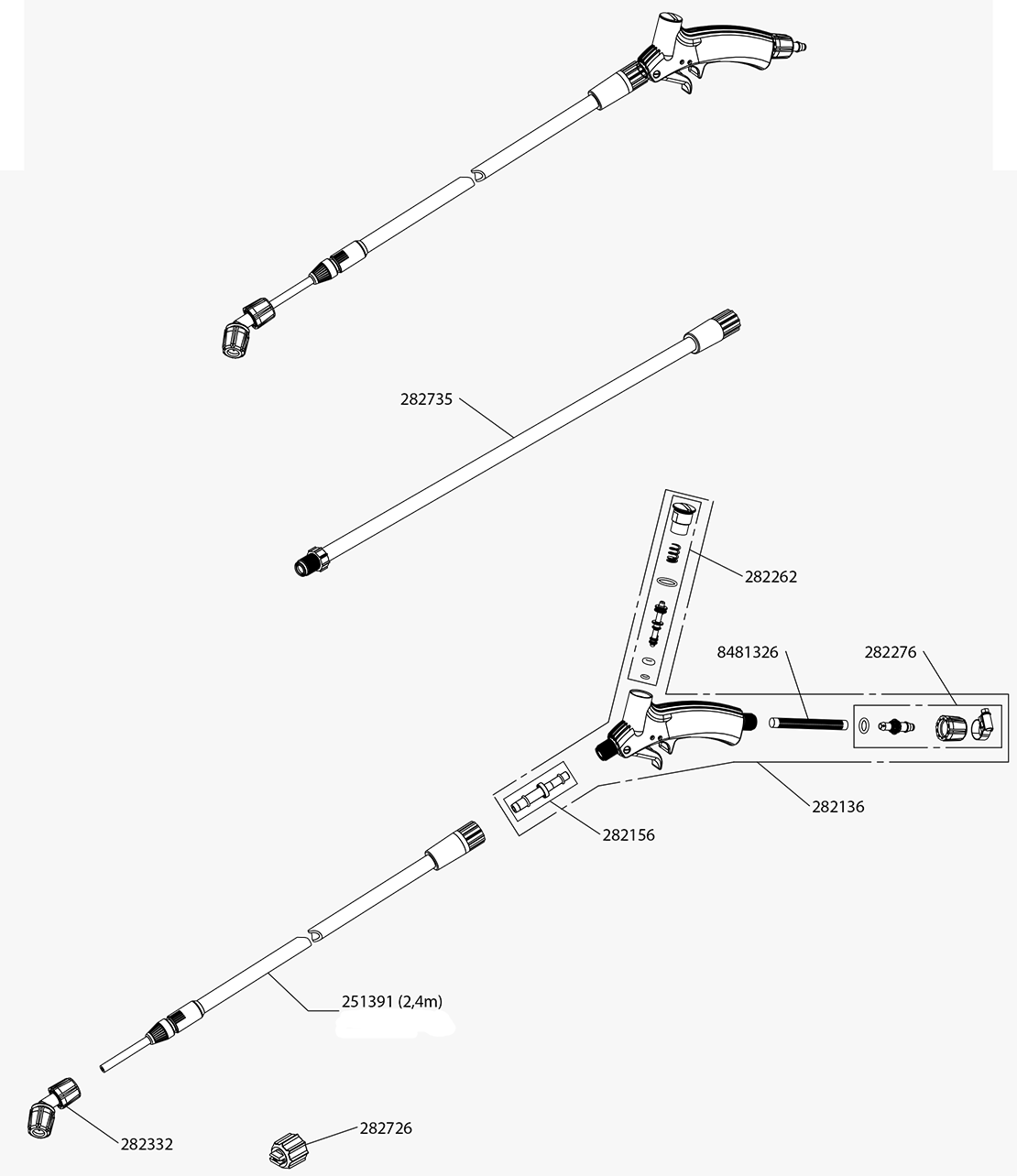                                                                                            Pièces LANCE COMPOSITE 2,40m (Ref. 280464),
                                                                                     