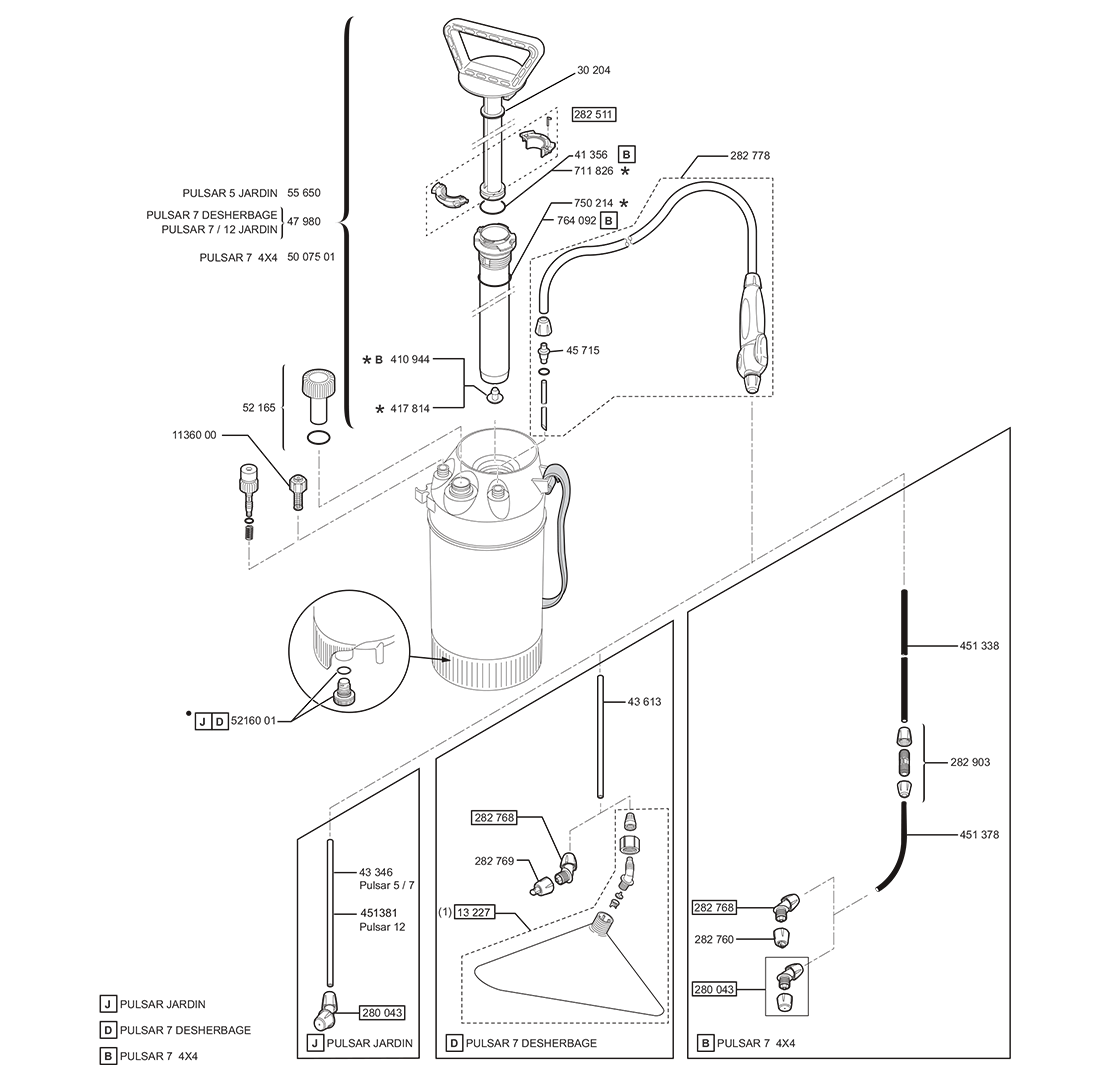                                                                                            Pièces PULSAR 5 (Ref. 12460),
                                                                                     