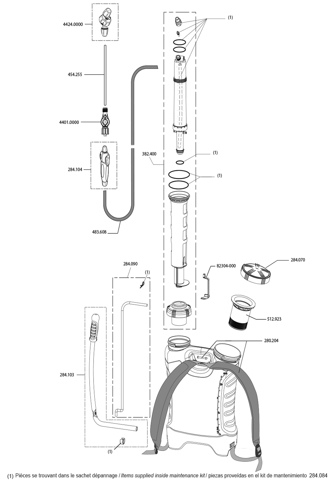 Pièces HOZELOCK PLUS CONFORT 12L (Ref. 4712B)