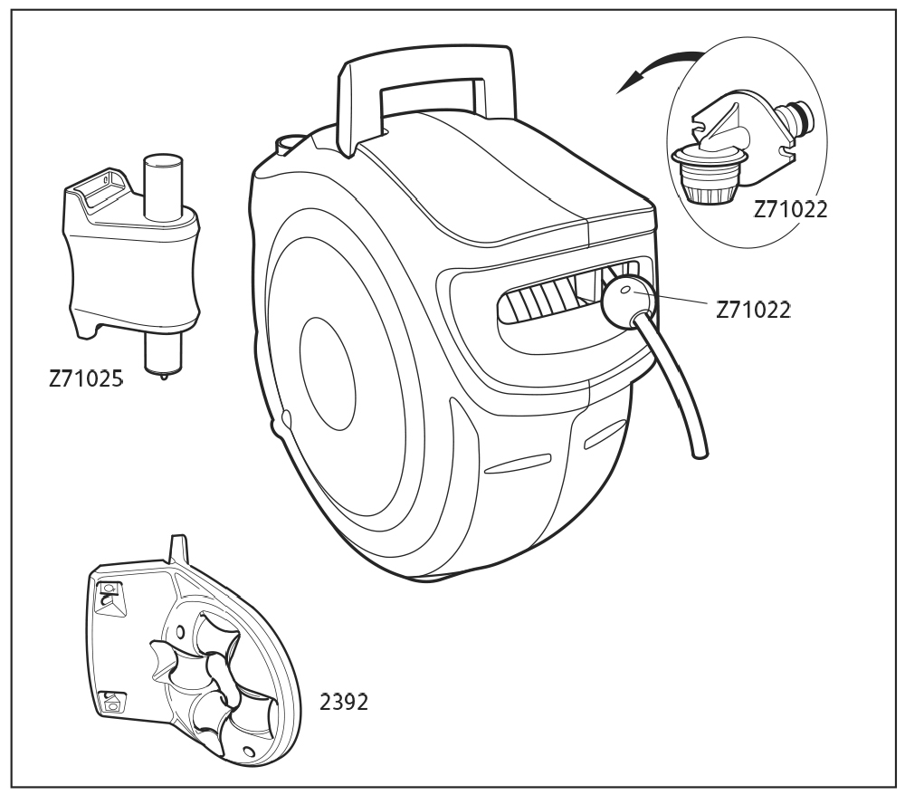 Pièces enrouleurs Auto Reel 30m (Ref. 2590)-40m (Ref. 2595)-Flowmax (Ref. 2597)