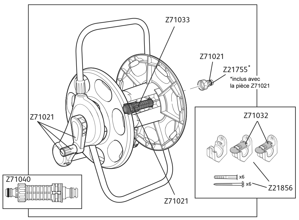 Pièces enrouleur Reels (Ref. 2431-2471-2475-2477-2480-2487-2495-2499)