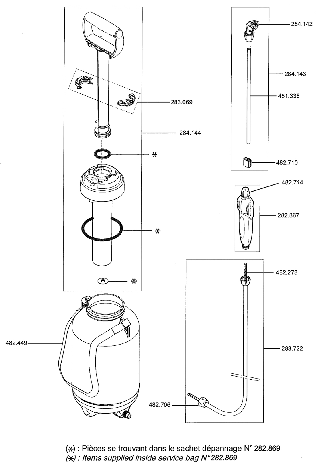 Pièces EXEL 7 VITON construction (Ref. 8034)