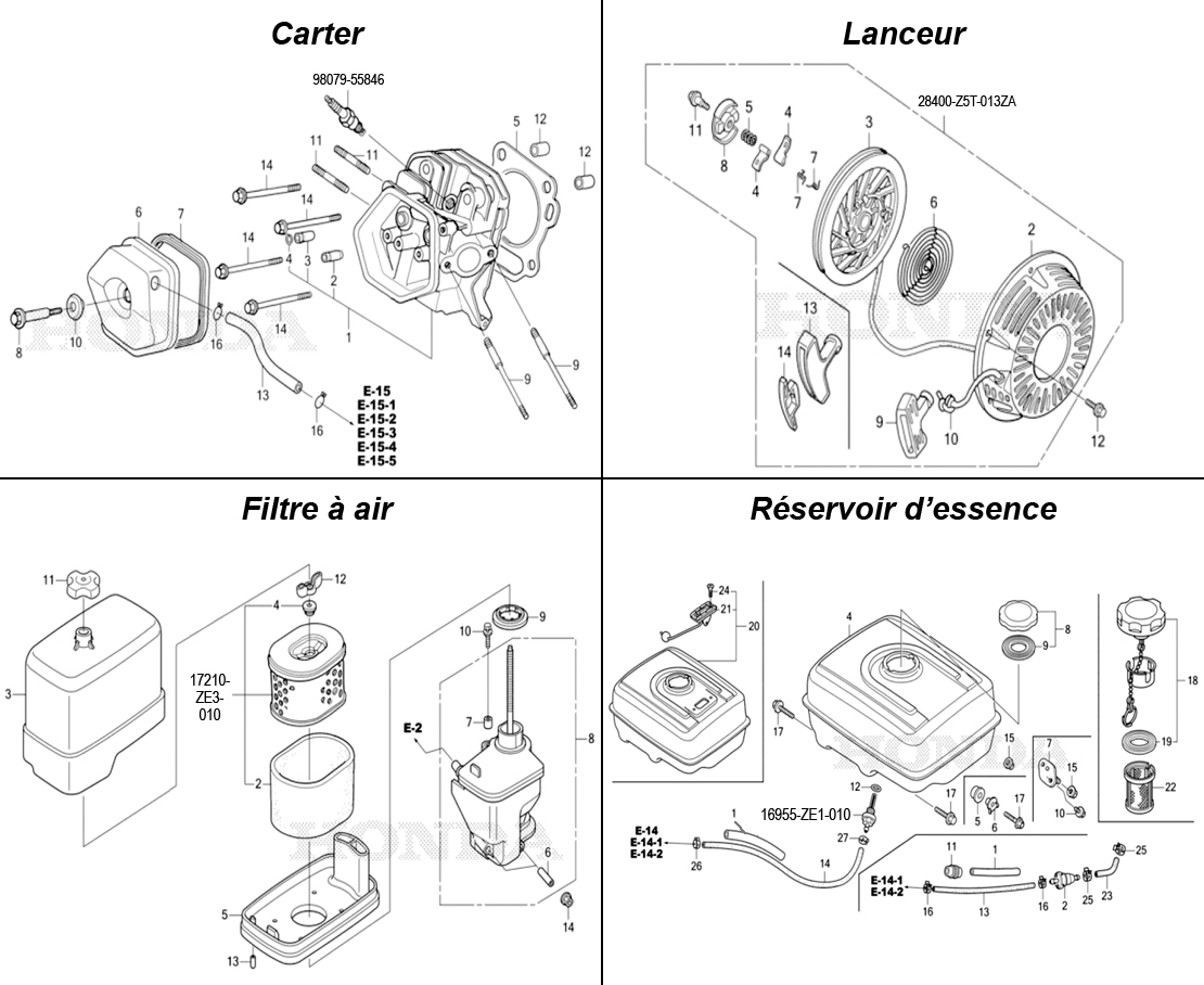 Pièces moteur GX390