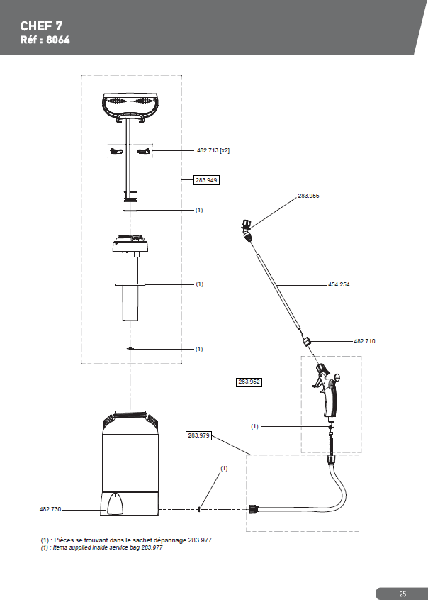 Pièces Laser CHEF 7 (Ref.100-003-769)