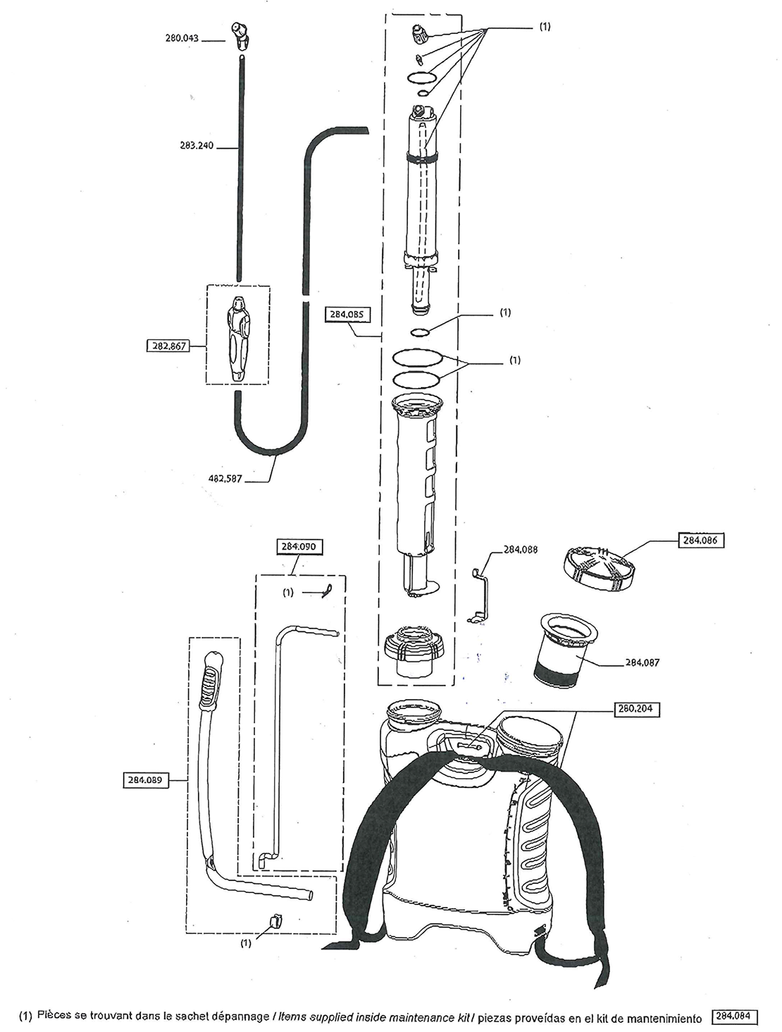 Pièces PULSAR 1600 Nouveau modèle (Ref. 12976)