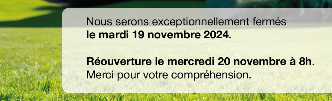 Fermeture exceptionnelle